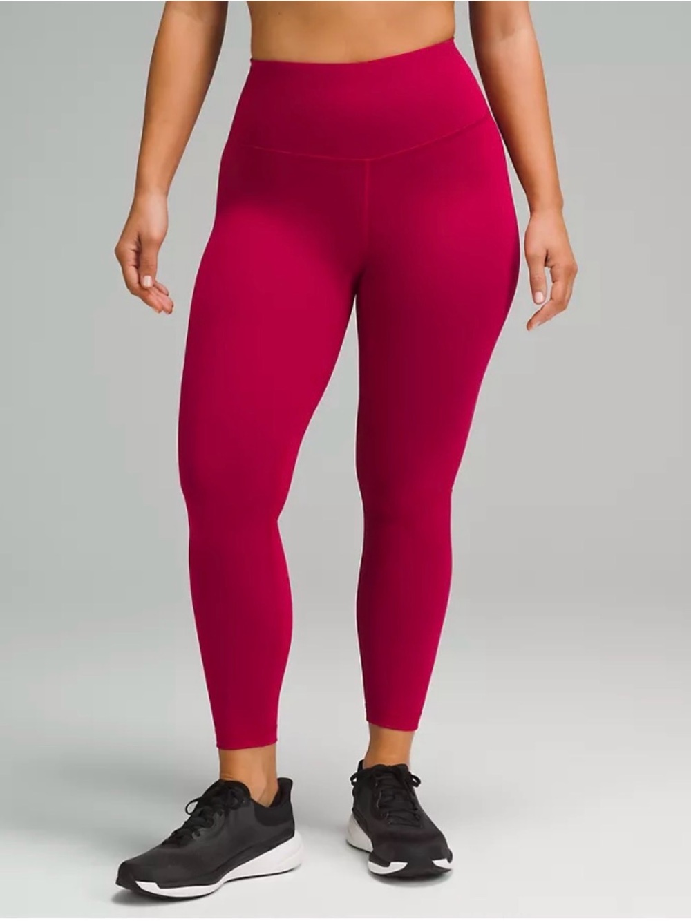 Lululemon Wunder Train Contour Fit High-Rise Tight 25" in Ruby Red